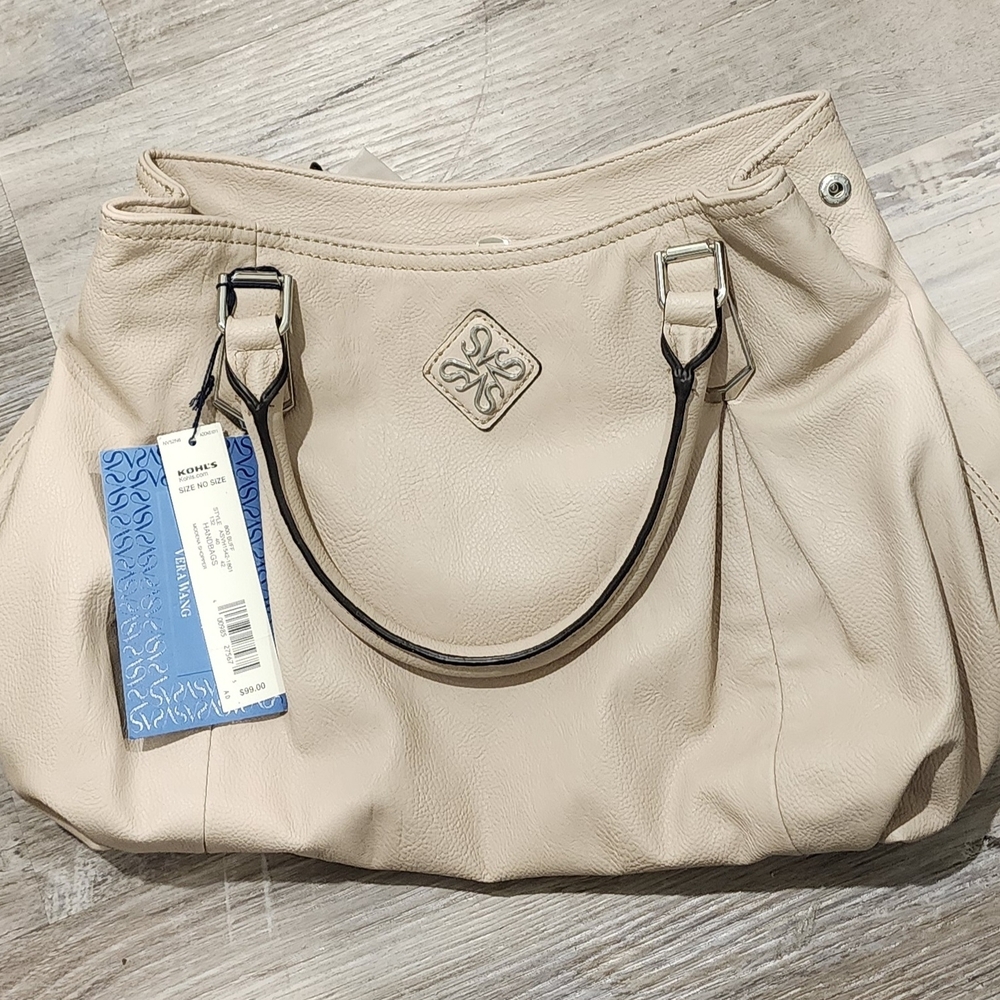 Simply Vera Vera Wang "Modena Shopper" Cream Color Shoulder Bag